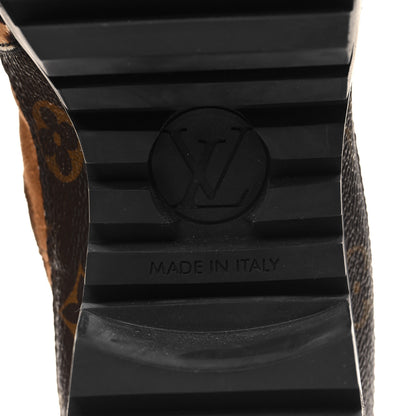 Louis Vuitton Suede Calfskin Monogram Laureate Platform Desert Boots 37.5 Cognac 7 of 8