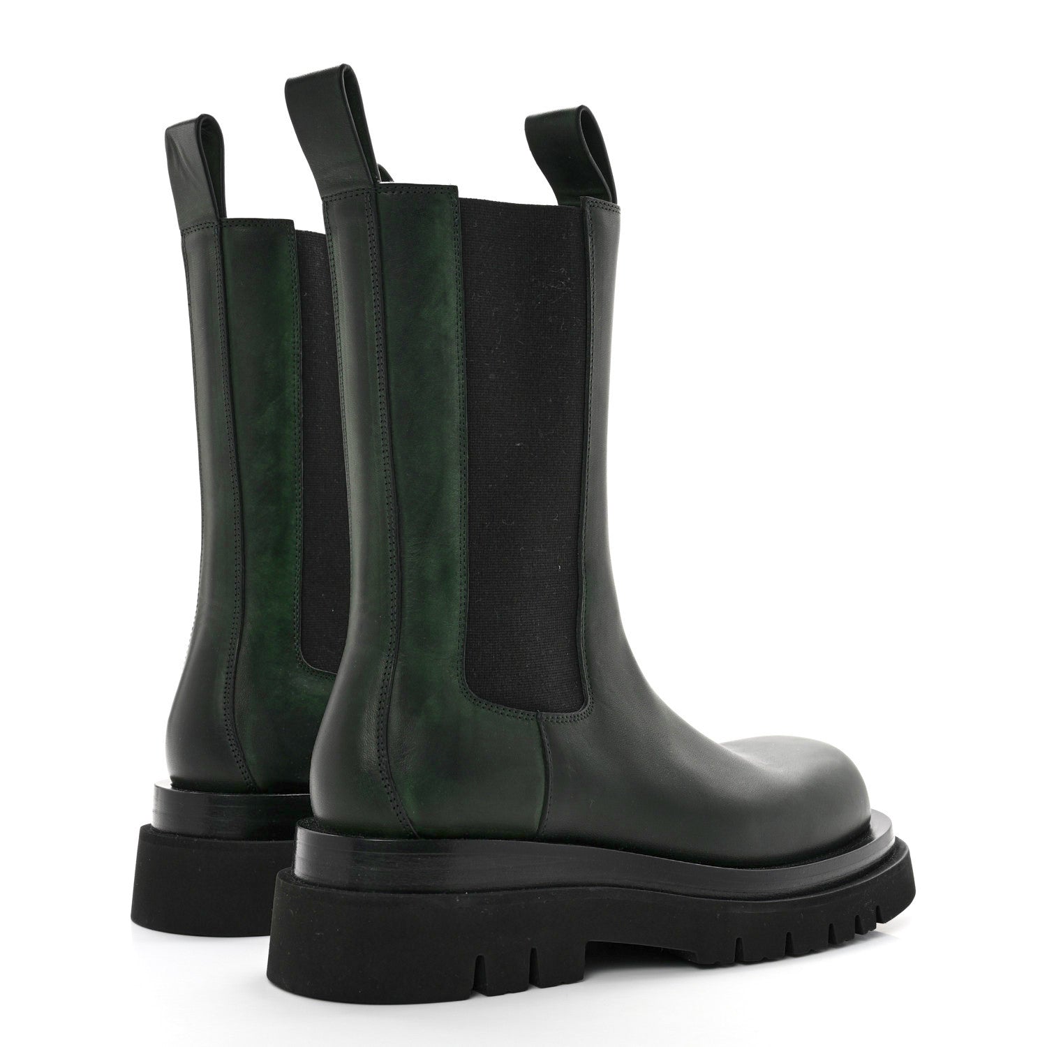 Bottega Veneta Calfskin The Lug Chelsea 55mm Boots 38 Bottle Green 4 of 12