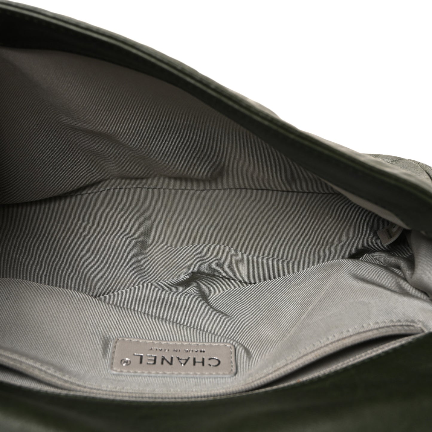 Calfskin Medium On the Bund Flap Dark Khaki
