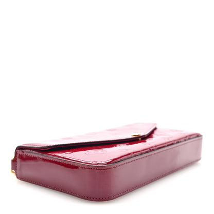 Louis Vuitton Vernis Felicie Chain Wallet Magenta 8 of 19