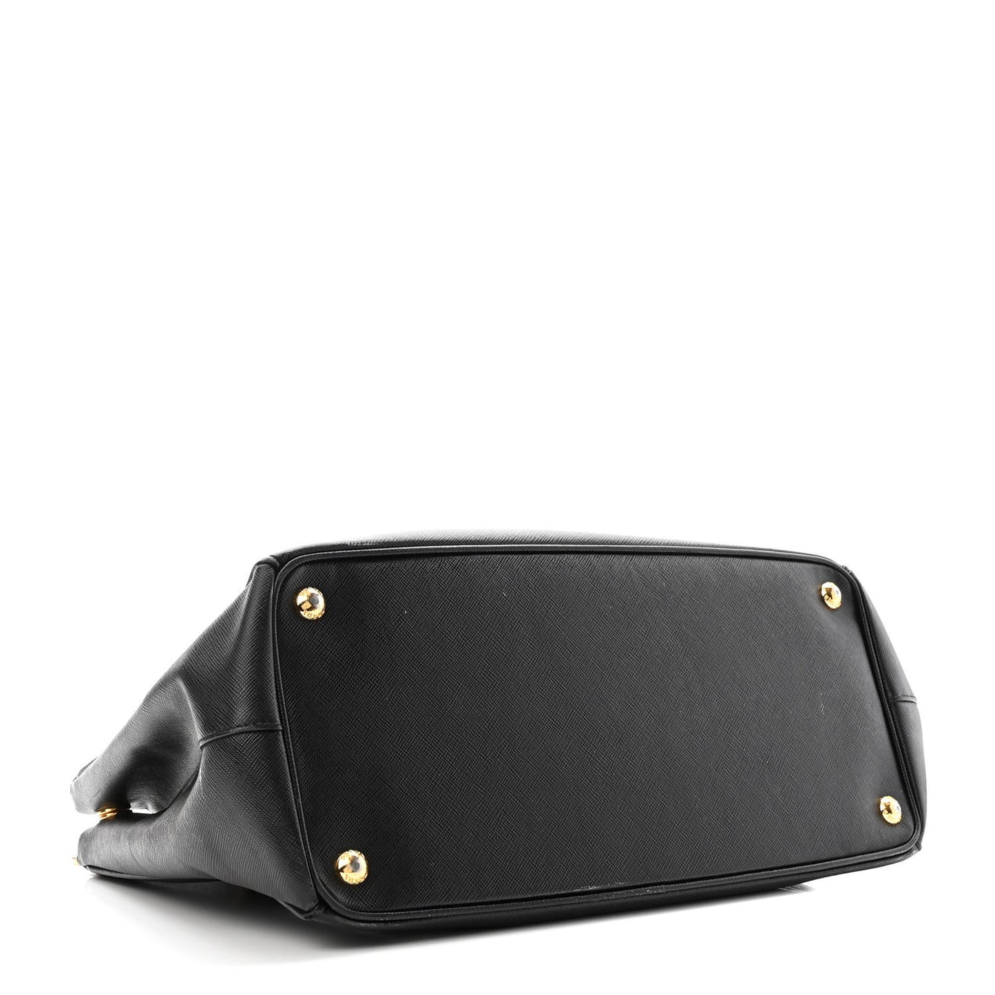 Saffiano Medium Galleria Double Zip Tote Black