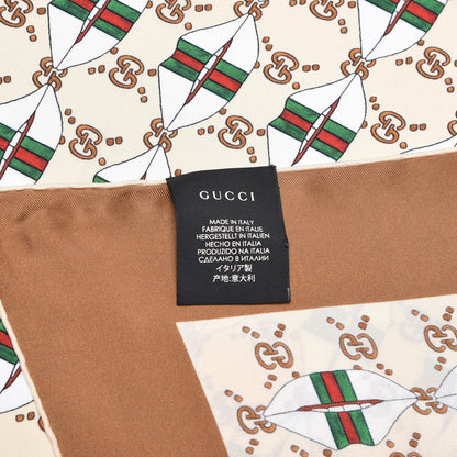 Gucci Silk GG Web Kisses Square Scarf 5 of 6