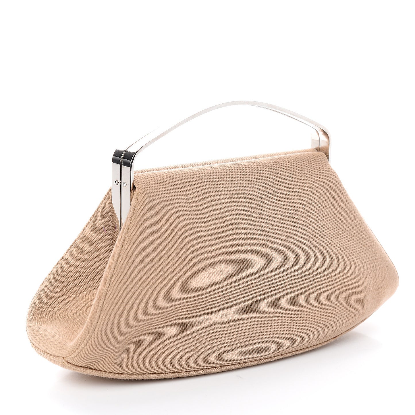 Jersey Frame Top Handle Bag Beige