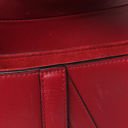 Christian Dior Calfskin Mini Saddle Bag Red 12 of 13
