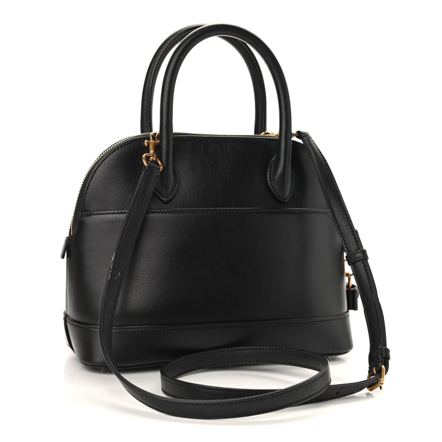 Soft Calfskin Puppy And Kitten S Ville Top Handle Bag Black