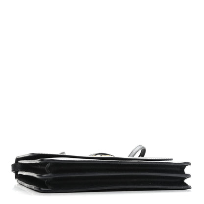 Prada Saffiano Metal Flap Wallet With Strap Black 4 of 9