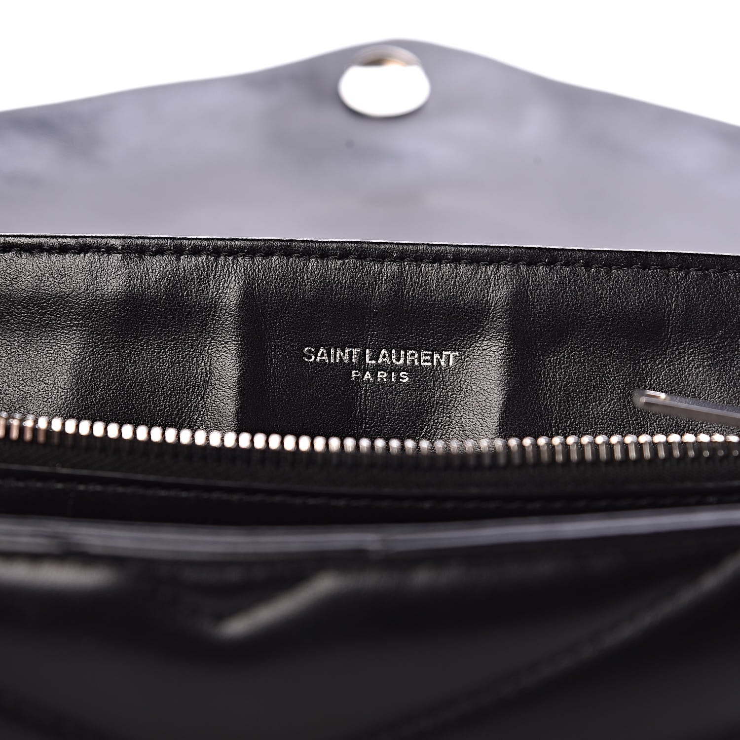 Saint Laurent Calfskin Y Quilted Monogram Medium Loulou Chain Satchel Black 6 of 10