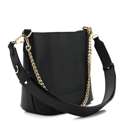Louis Vuitton Calfskin Lock and Walk Bucket Black 3 of 11