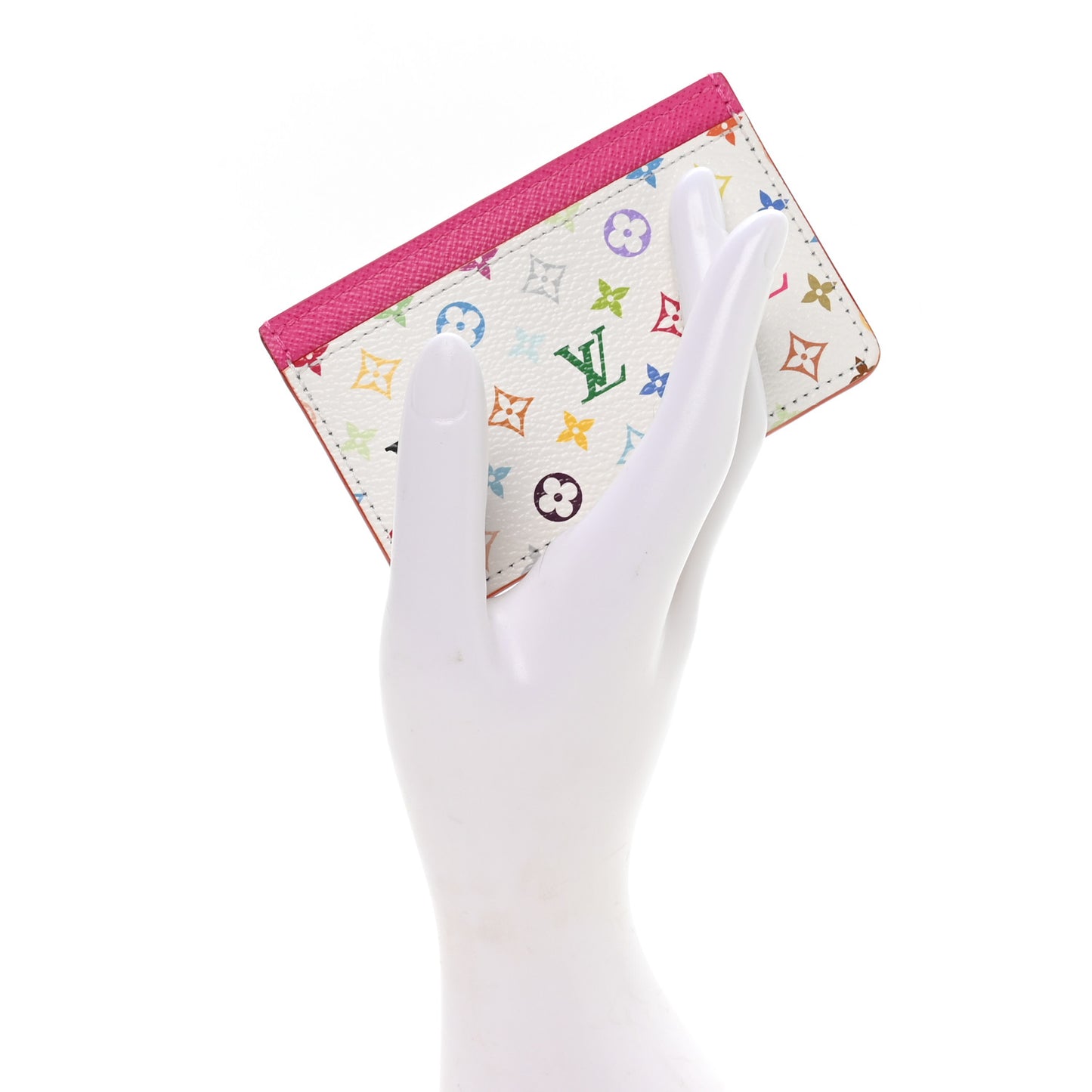 LV X TM Monogram Multicolor Card Holder Kawaii Pink