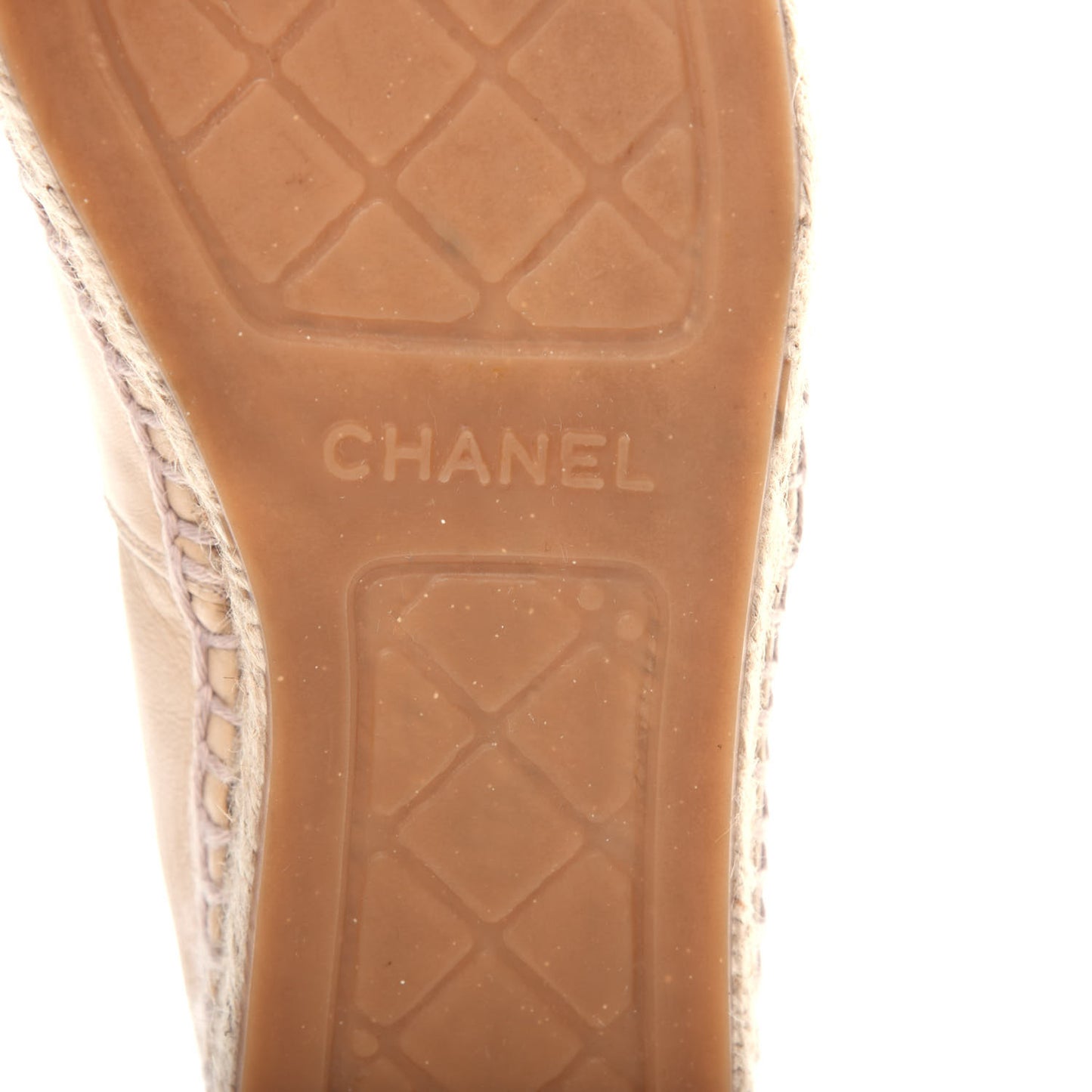 Lambskin CC Espadrilles 38 Beige Black