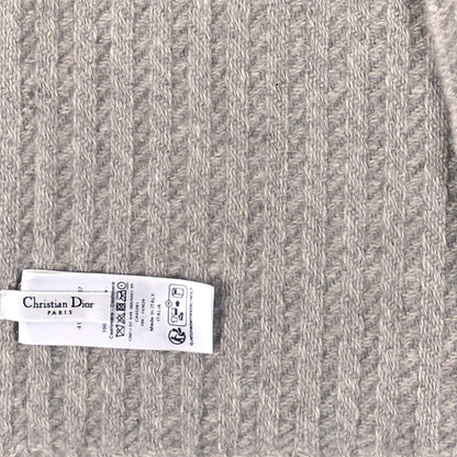 Christian Dior Cashmere Bee Scarf Grey 3 of 3