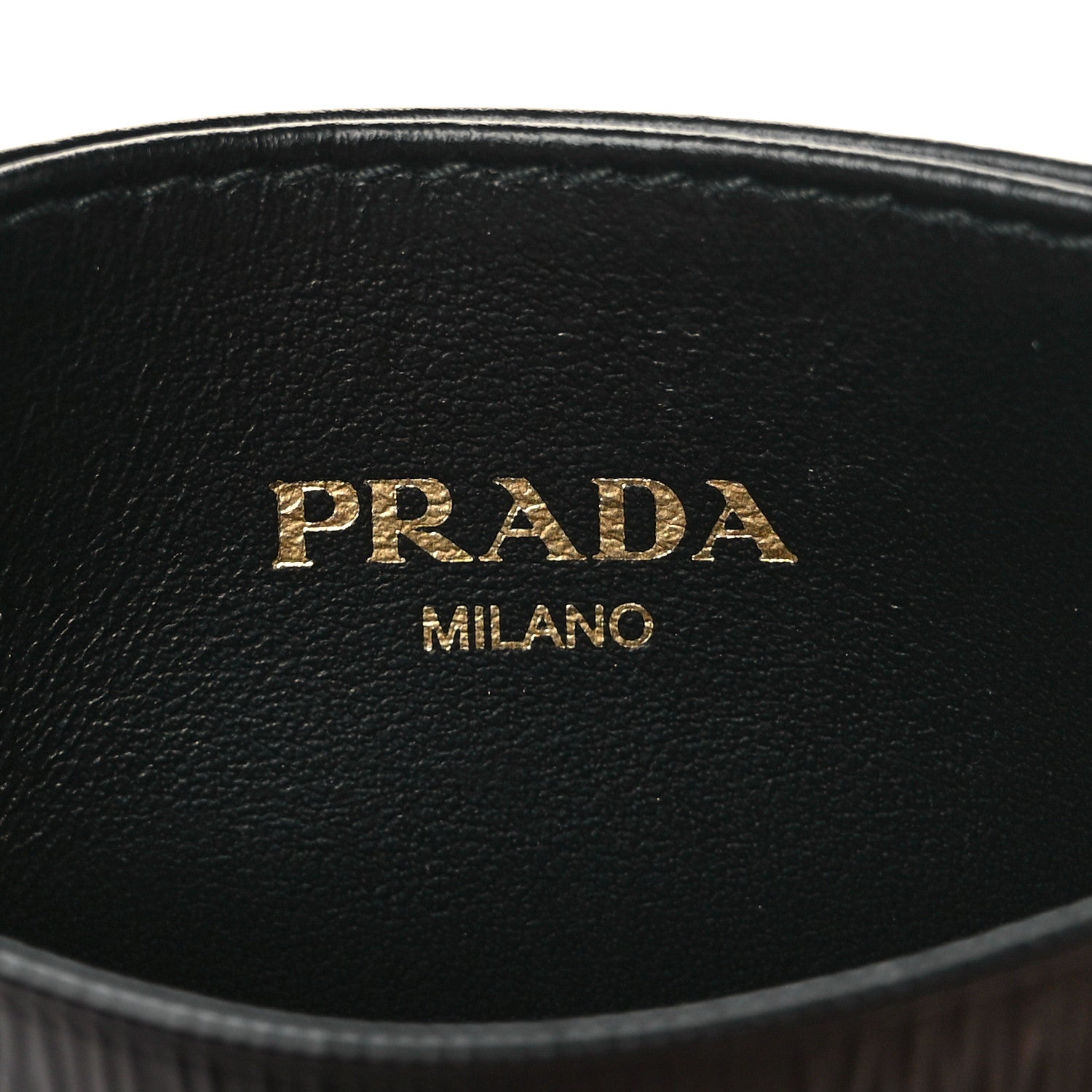 Prada Vitello Move Metal Card Case Black 6 of 6