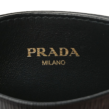 Prada Vitello Move Metal Card Case Black 6 of 6