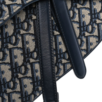 Christian Dior Oblique Saddle Bag Blue 8 of 13