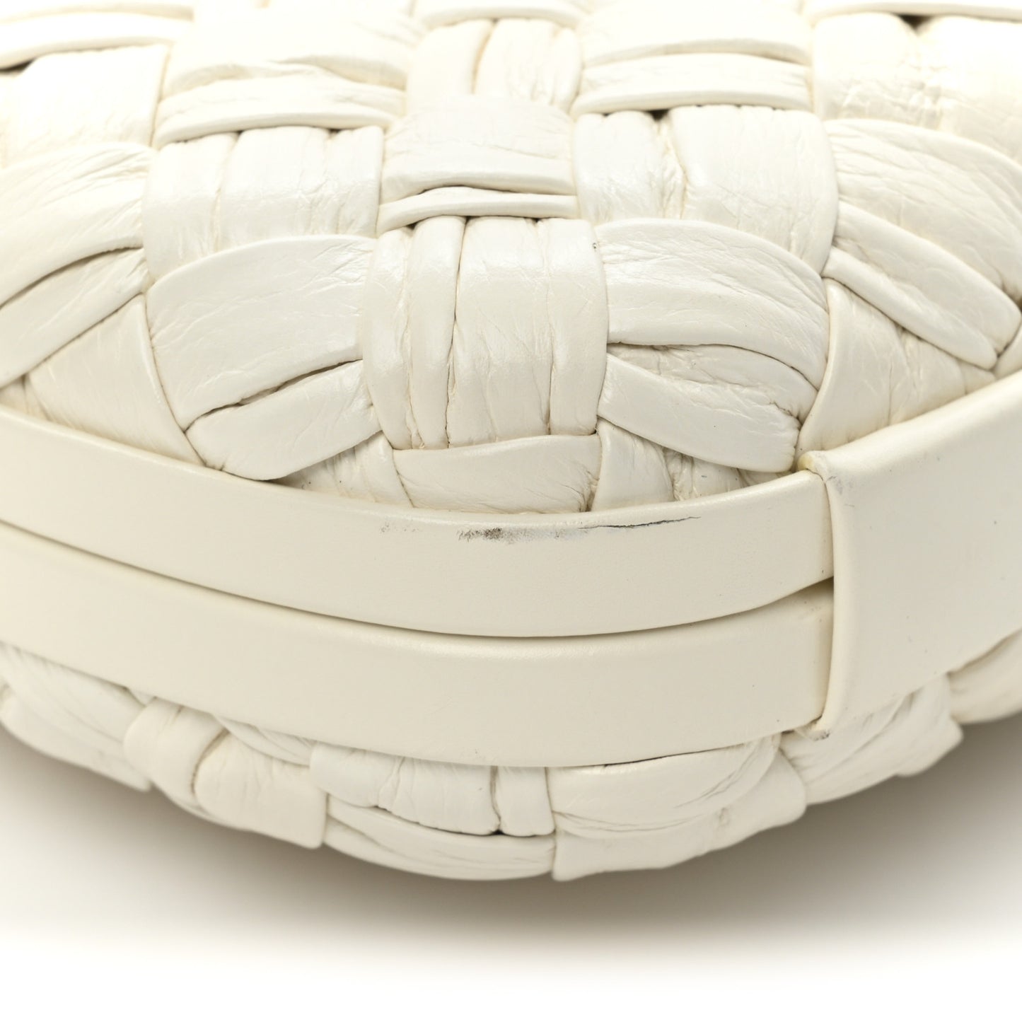Foulard Intrecciato Minaudiere Knot Clutch Bone