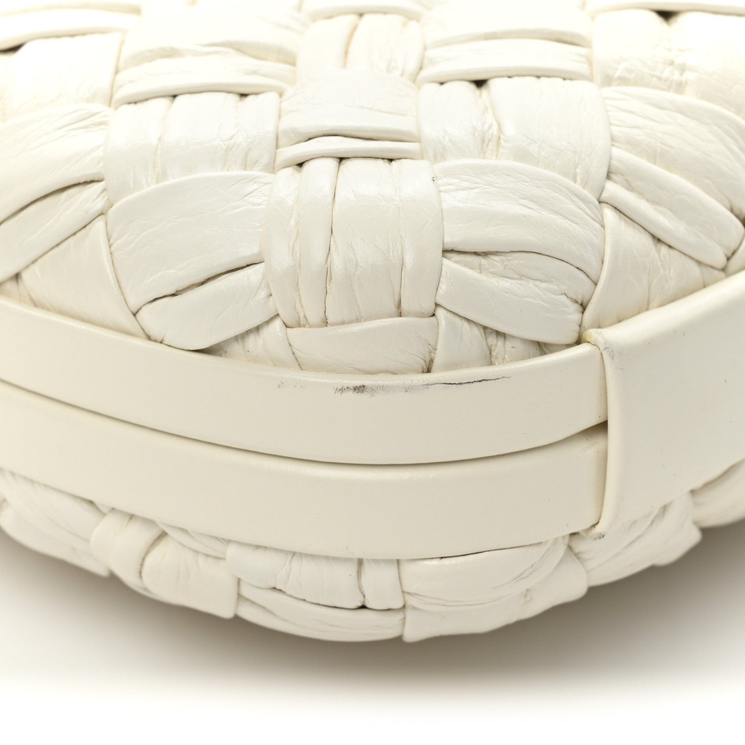 Bottega Veneta Foulard Intrecciato Minaudiere Knot Clutch Bone 12 of 13