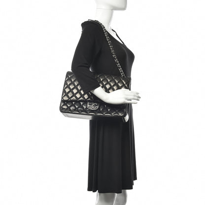 Chanel Lambskin Quilted Maxi Double Flap Black 2 of 15