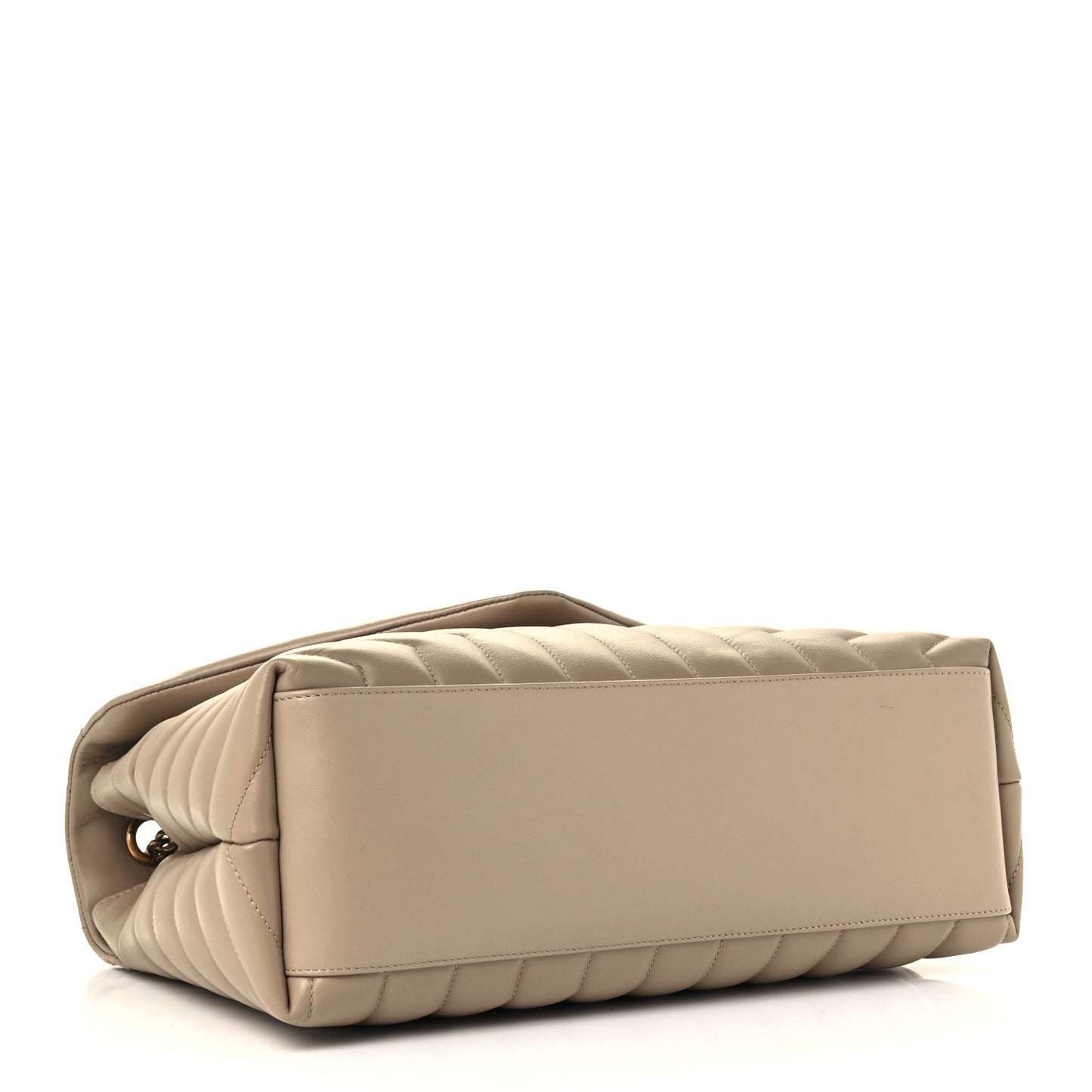 Calfskin Y Quilted Monogram Medium Loulou Chain Satchel Light Natural