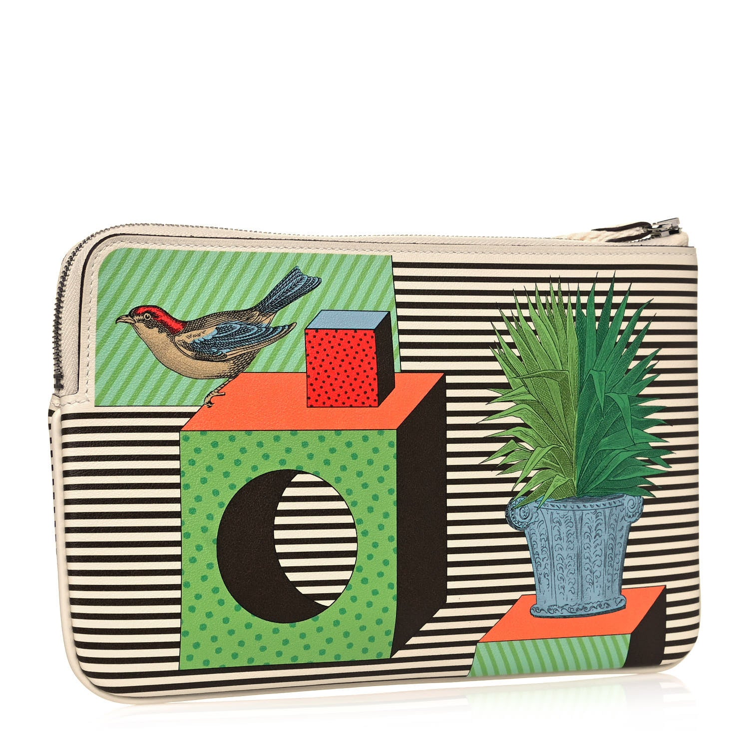 Hermes Swift Grand Theatre Nouveau Carre Long Pocket Pouch Nata Multicolor 3 of 12