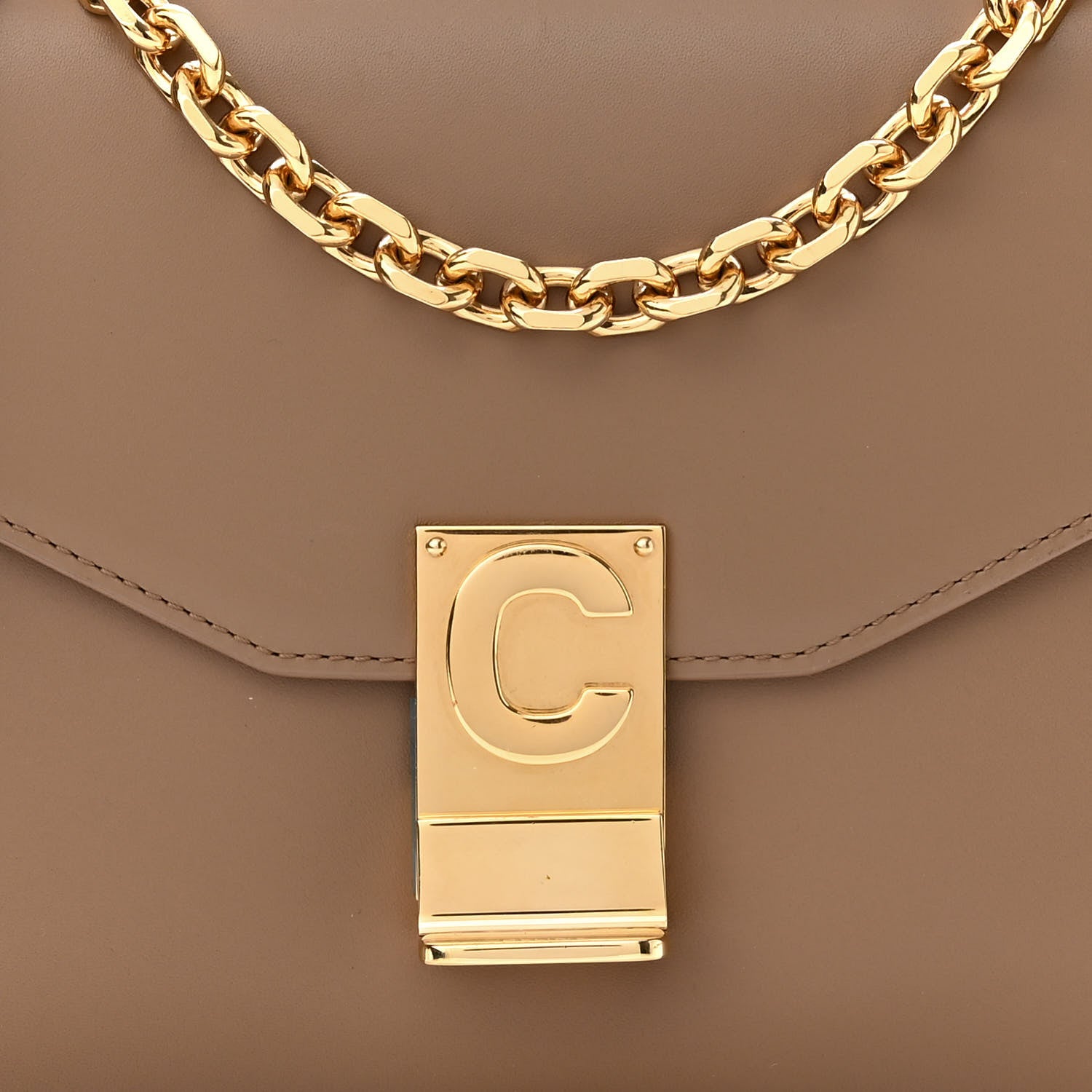 Celine Shiny Calfskin Medium C Bag Camel 8 of 10