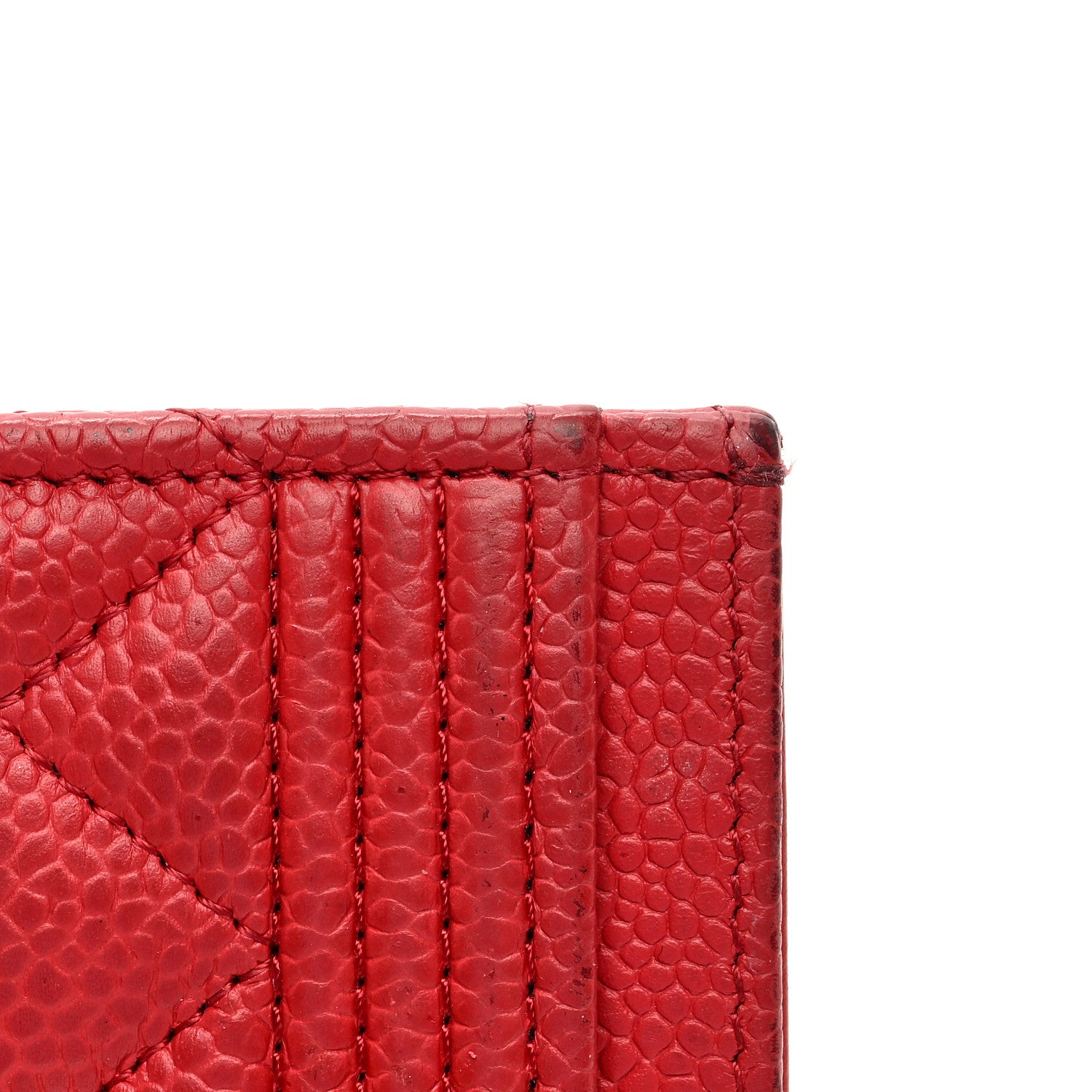 Chanel Caviar Quilted Boy Card Holder Red 8 of 11