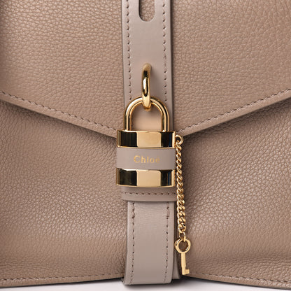Chloe Shiny Grained Calfskin Medium Aby Day Shoulder Bag Motty Grey 9 of 12