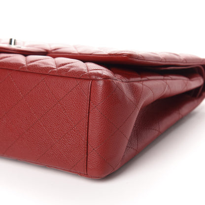 Chanel Caviar Quilted Maxi Double Flap Red 7 of 10
