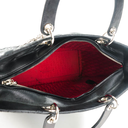 Christian Dior Lambskin Cannage Large Lady Dior Black 5 of 9