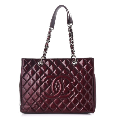 Chanel Patent Grand Shopping Tote GST Dark Bordeaux 1 of 10