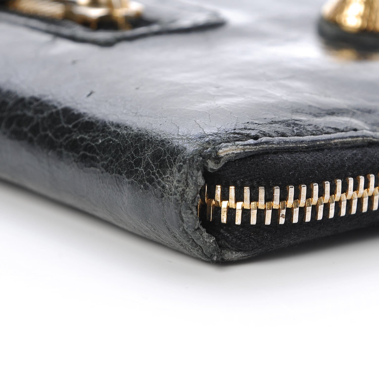 Balenciaga Agneau Giant 12 Gold Hardware Compagnon Wallet Black 9 of 13