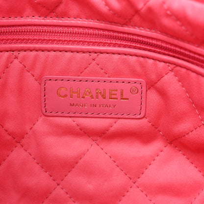 Chanel Shiny Calfskin Quilted Chanel 22 Drawstring Bag Coral Pink 7 of 12
