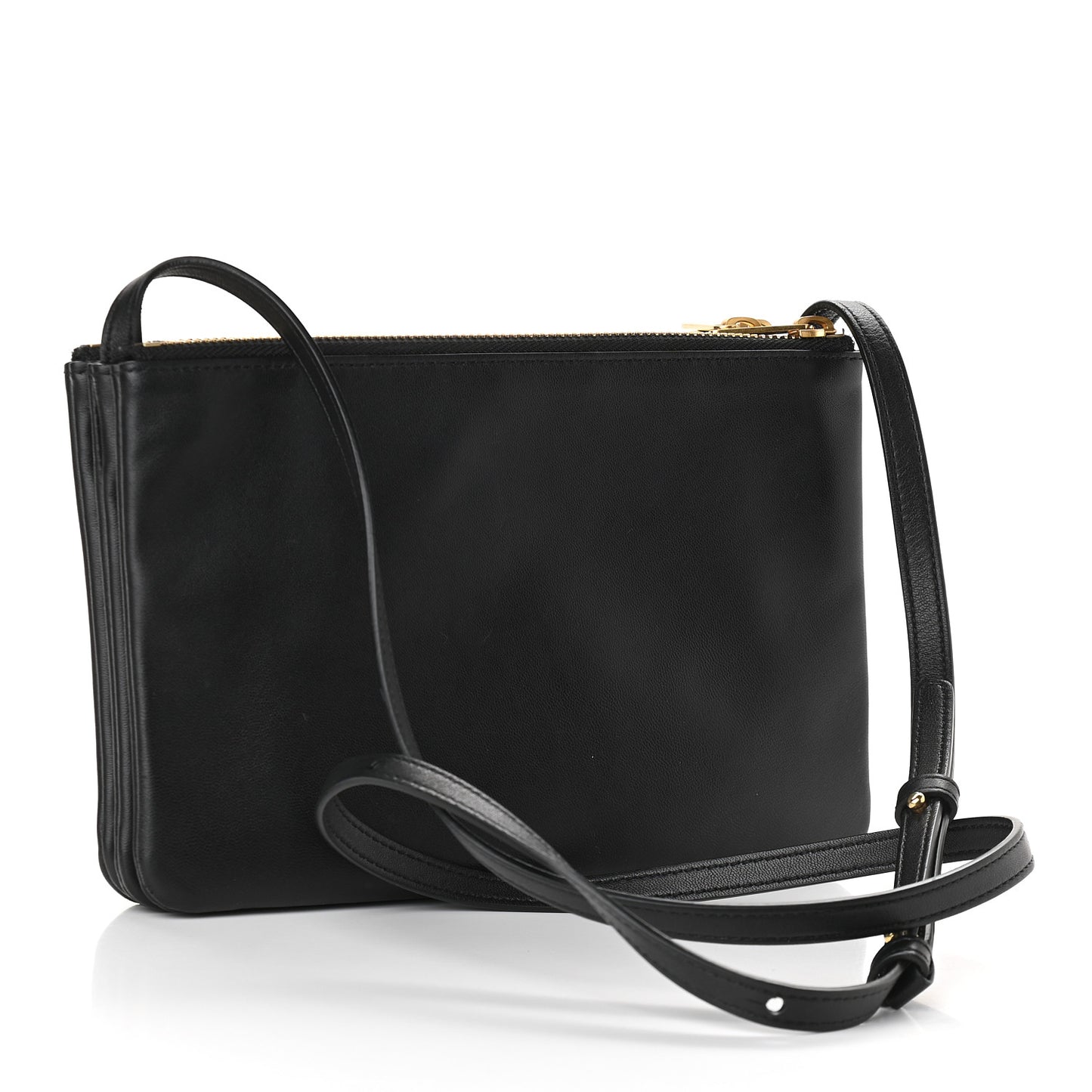 Lambskin Small Trio Crossbody Bag Black