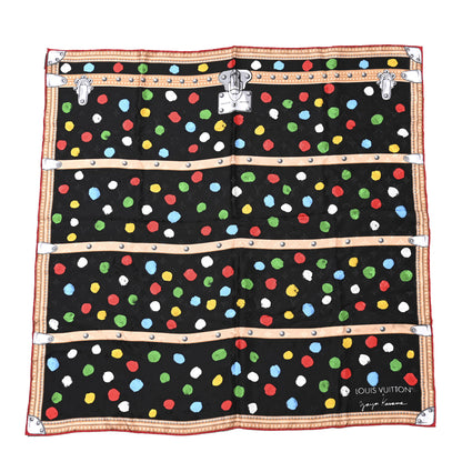 Louis Vuitton LV X YK Silk Monogram Dots Square Scarf 90 Black 1 of 4