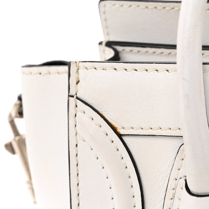 Celine Smooth Calfskin Nano Luggage White 11 of 13
