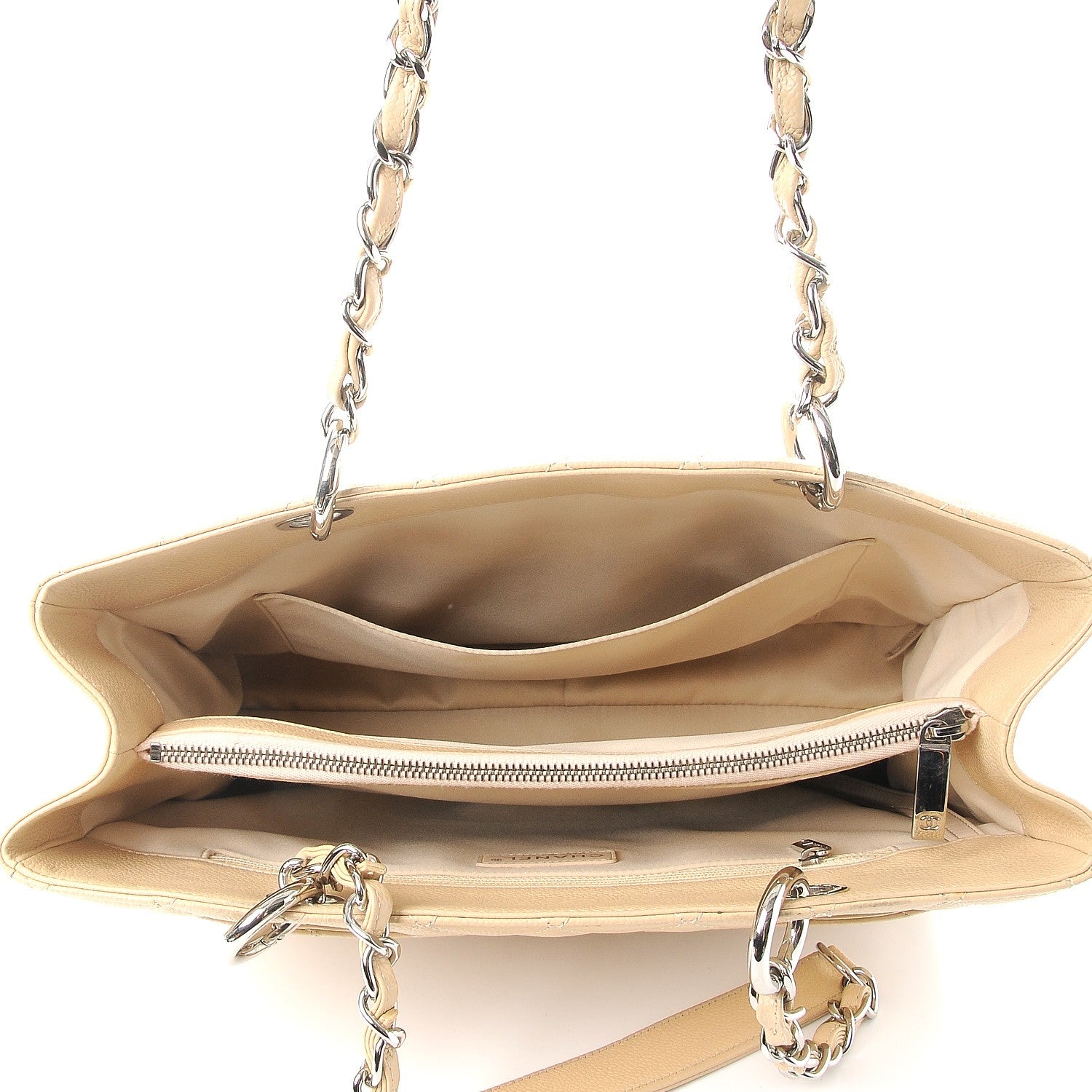 Chanel Caviar Quilted Grand Shopping Tote GST Beige 5 of 7