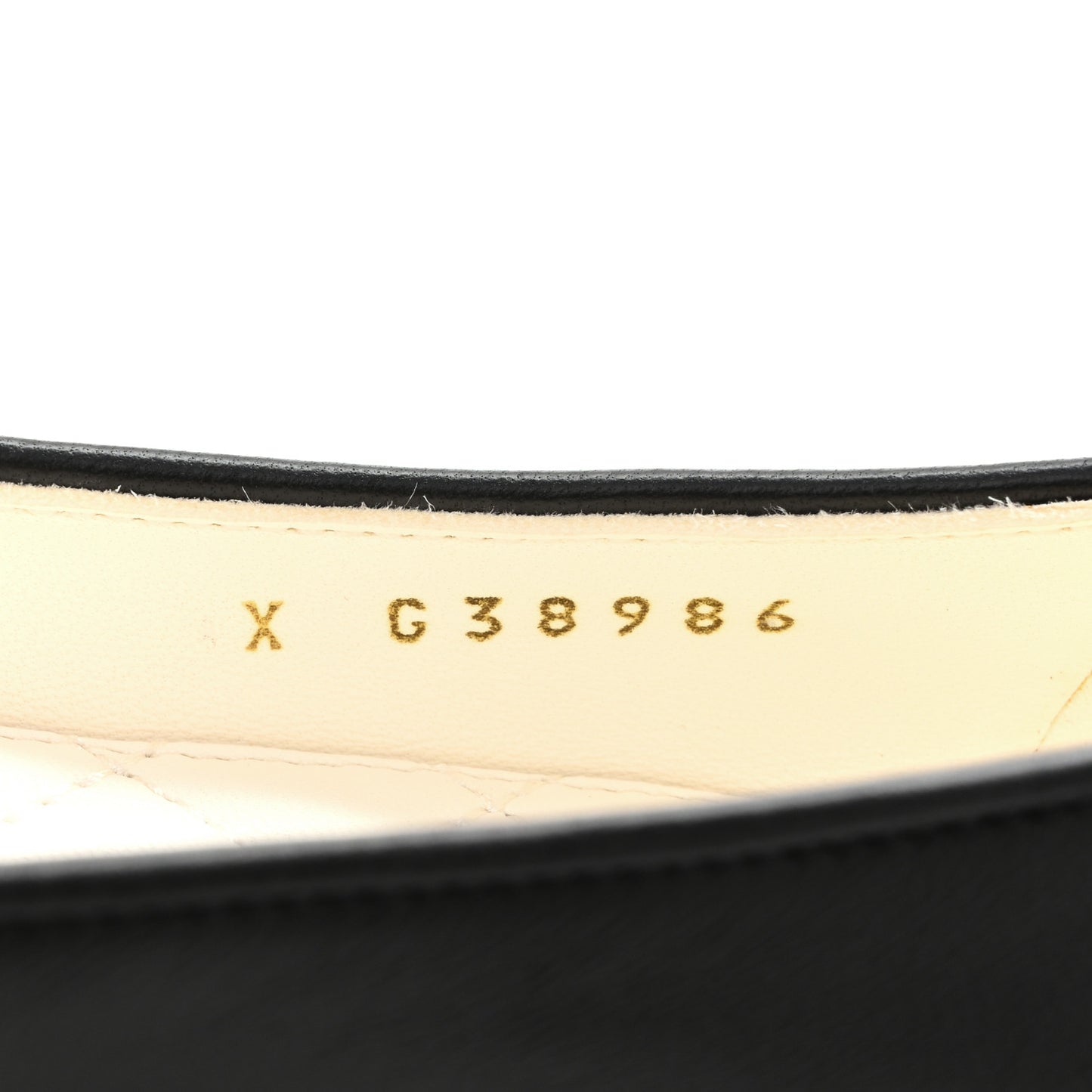 Lambskin Patent Calfskin Cap Toe Ankle Chain Ballerina Flats 36 Black