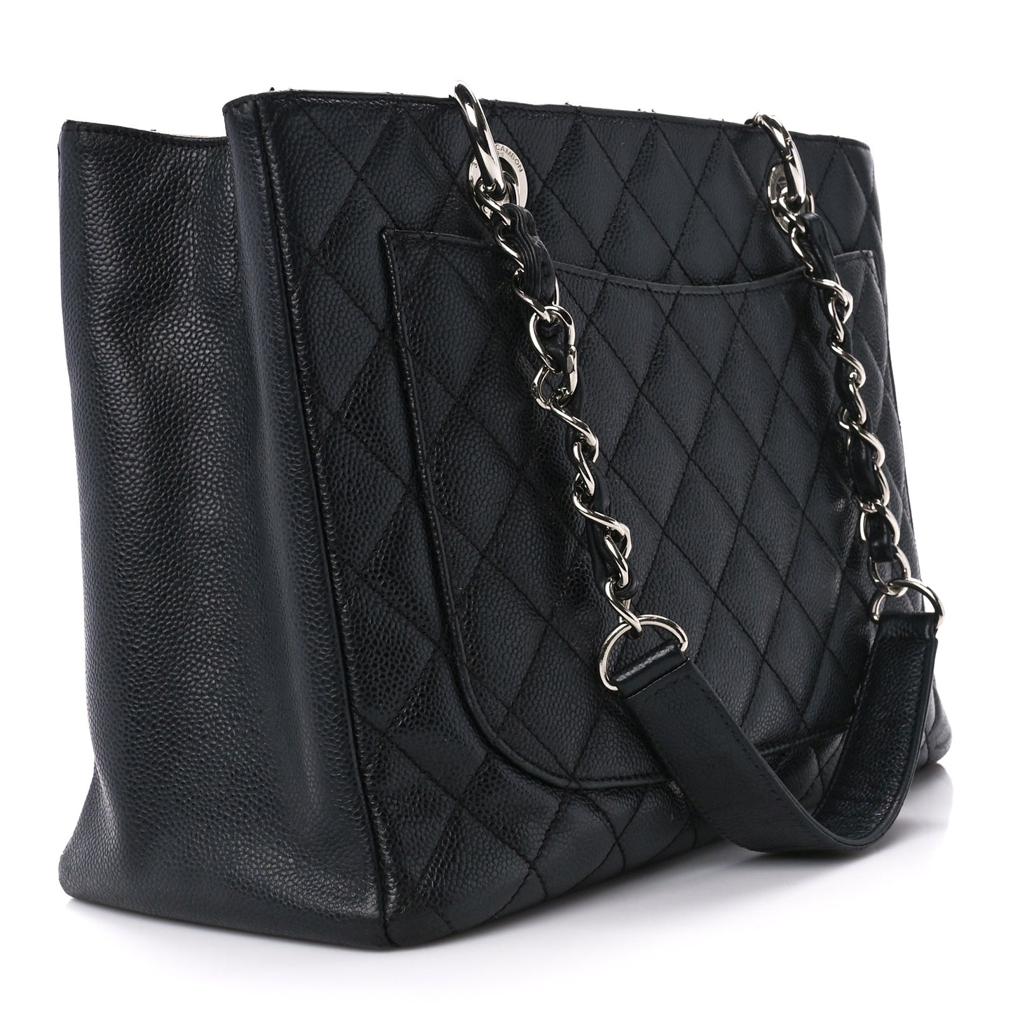 Caviar Quilted Grand Shopping Tote GST Black
