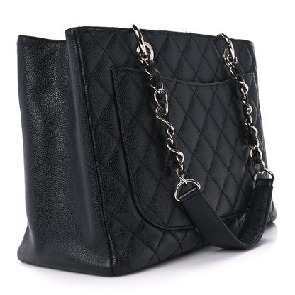 Chanel Caviar Quilted Grand Shopping Tote GST Black 3 of 12