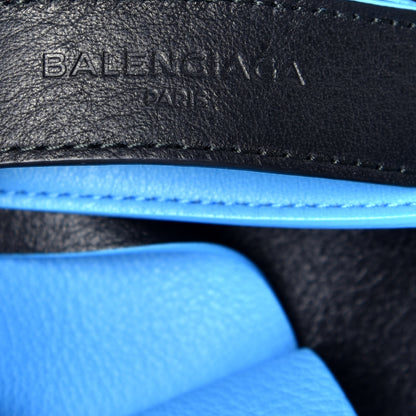 Balenciaga Veau Baltimore Double Sided Small Everyday Tote Bleu Turquoise Black 6 of 9