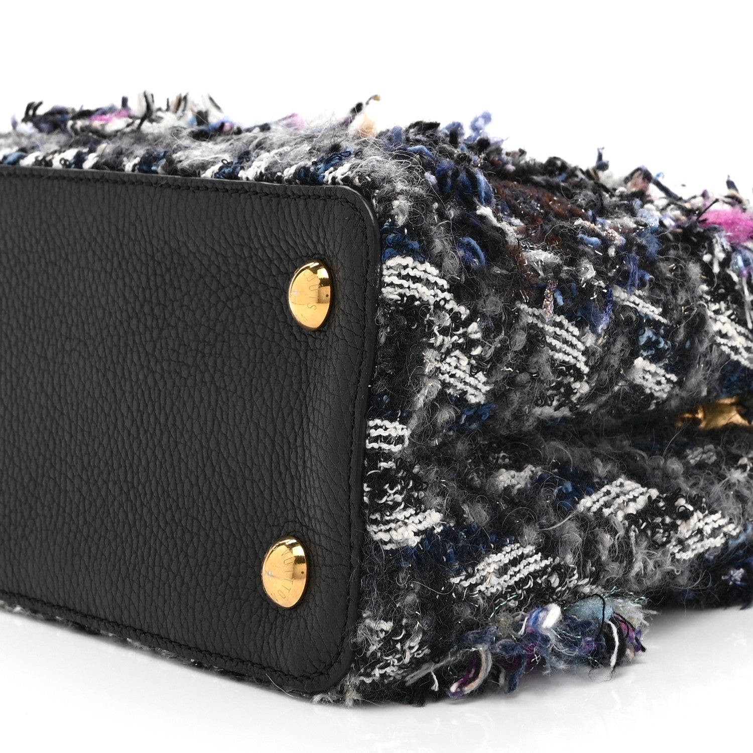 Louis Vuitton Tweed Calfskin Capucines MM Multicolor 9 of 9