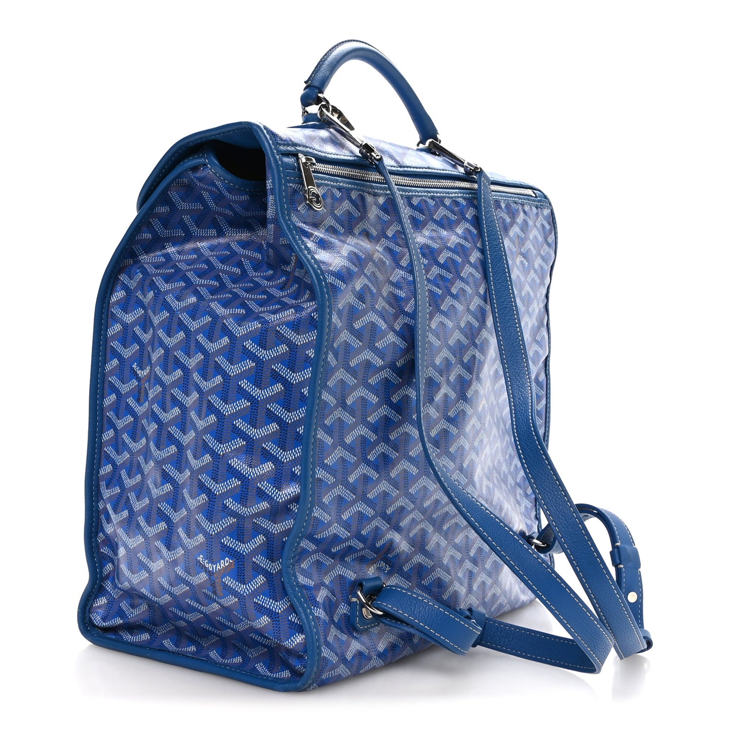 Goyardine Saint Leger Soft Briefcase Backpack Sky Blue