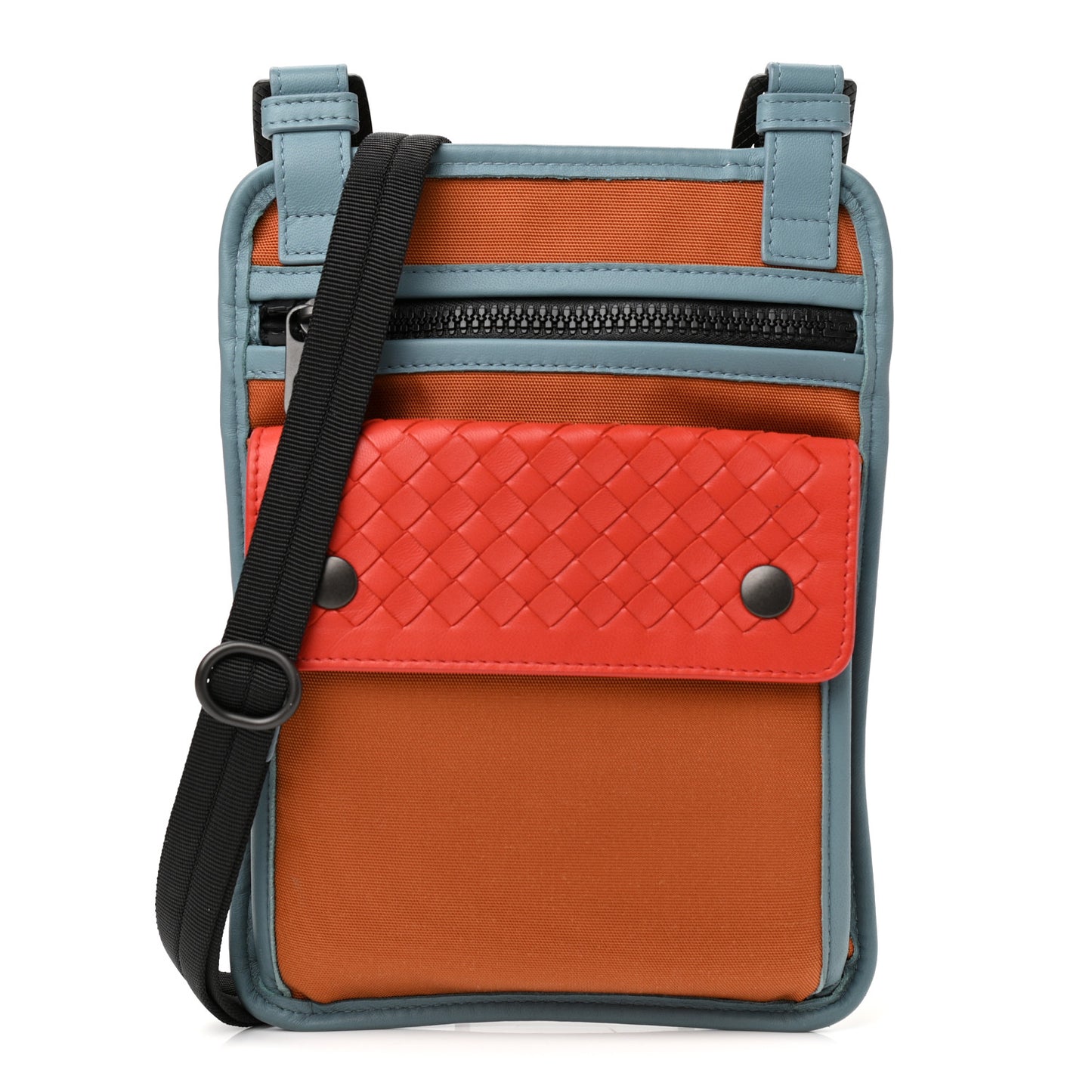 Nappa Intrecciato Nylon High Tech Crossbody Pouch Multicolor