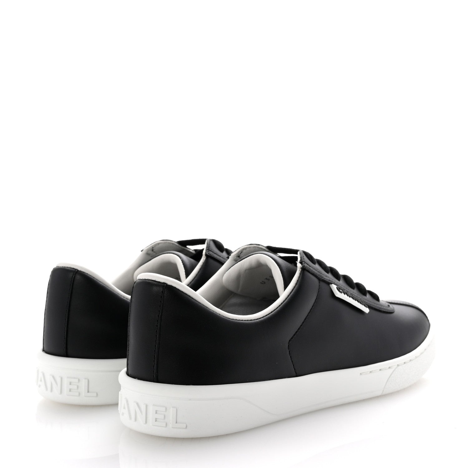 Chanel Calfskin CC Womens Sneakers 35.5 Black 5 of 10