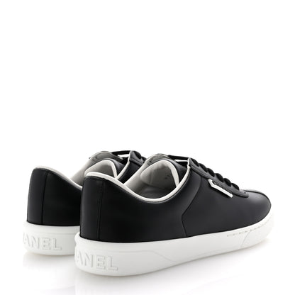 Chanel Calfskin CC Womens Sneakers 35.5 Black 5 of 10