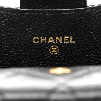 Chanel Caviar Quilted Flap Card Holder Wallet Black 6 of 9
