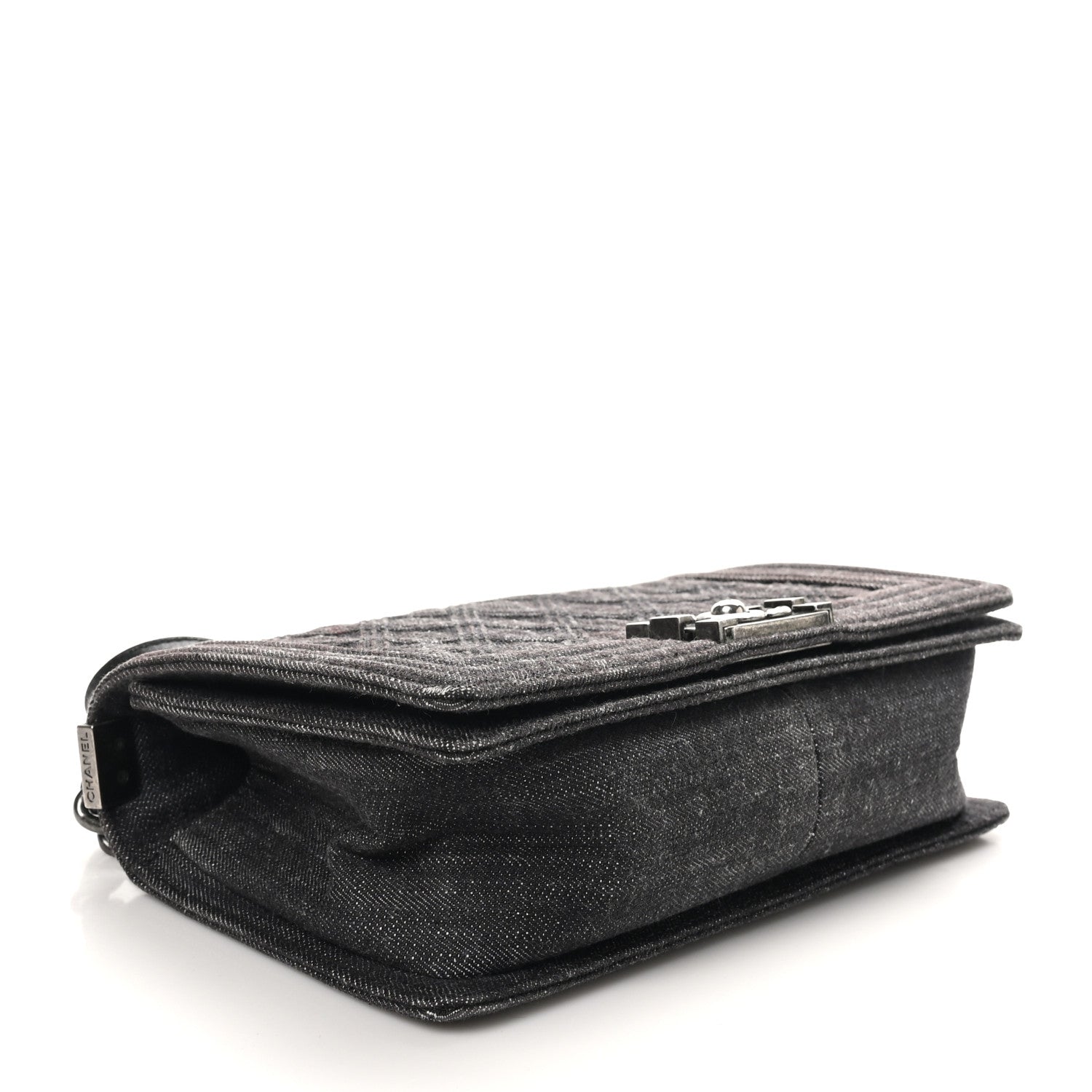 Chanel Denim Quilted Medium Boy Flap Black 4 of 10