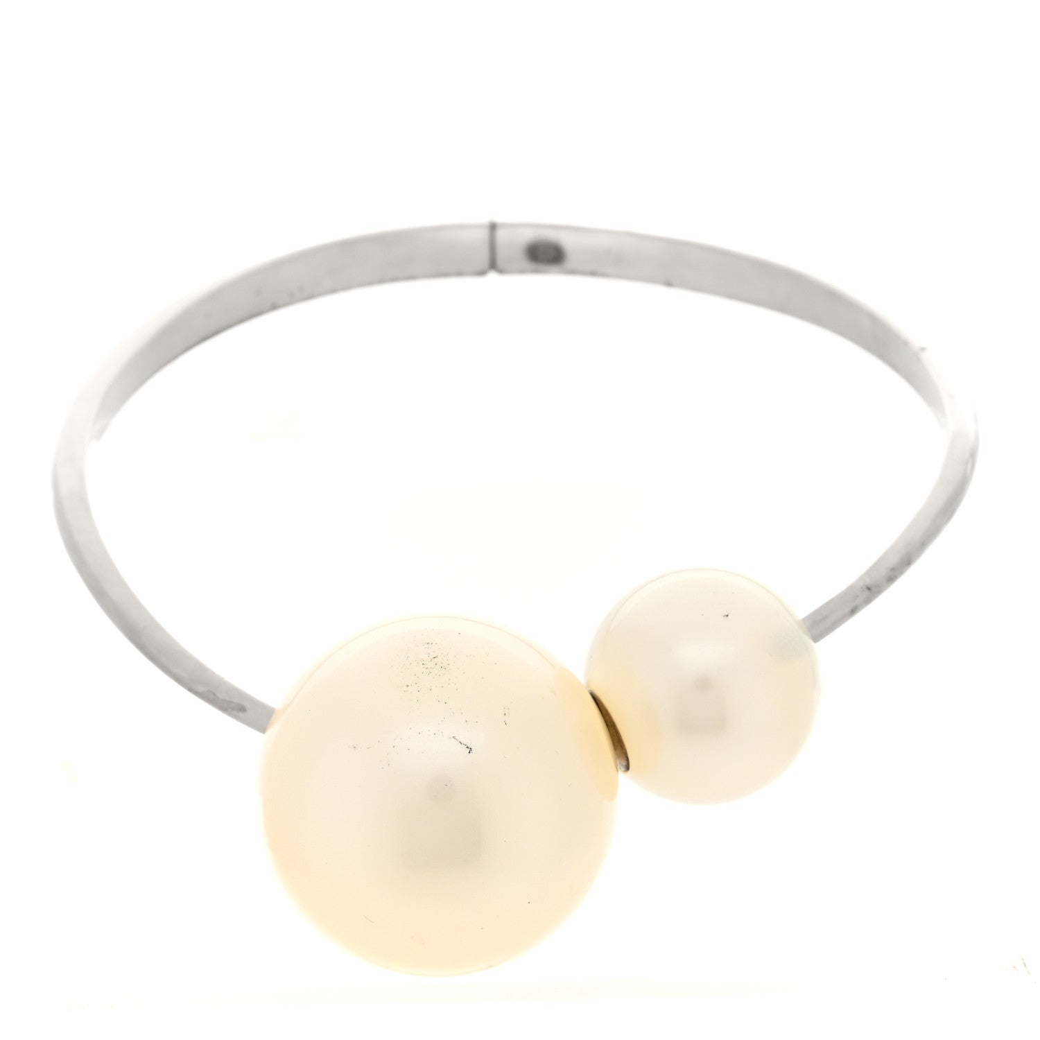 Chanel Giant Pearl Necklace Silver 1 of 4