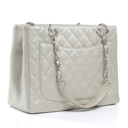 Chanel Caviar Grand Shopping Tote GST Champagne 3 of 7
