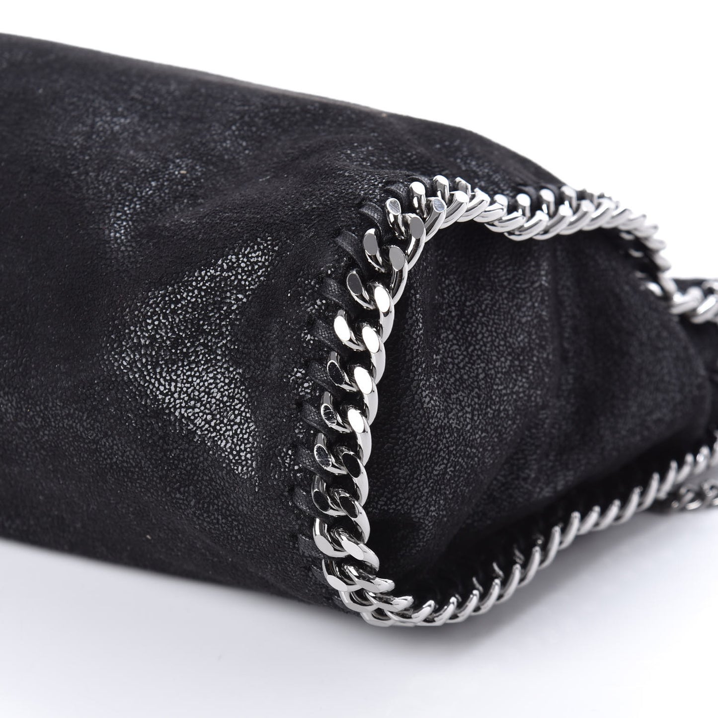 Shaggy Deer Mini Falabella Fold Over Tote Black