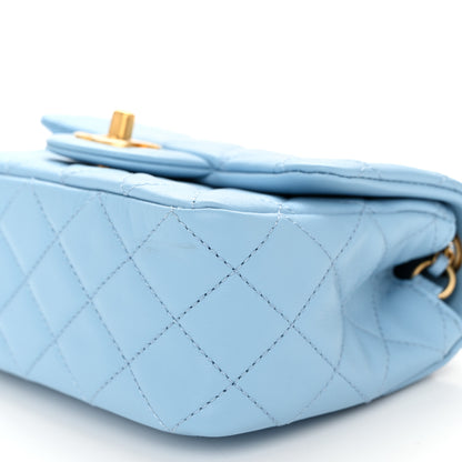 Chanel Lambskin Quilted Mini Pearl Crush Flap Light Blue 10 of 10